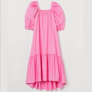 H&M 2020 conscious pink puff dress